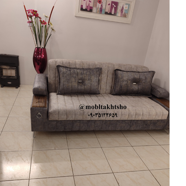 مبل تختخوابشو دونفره (پس کرایه)
