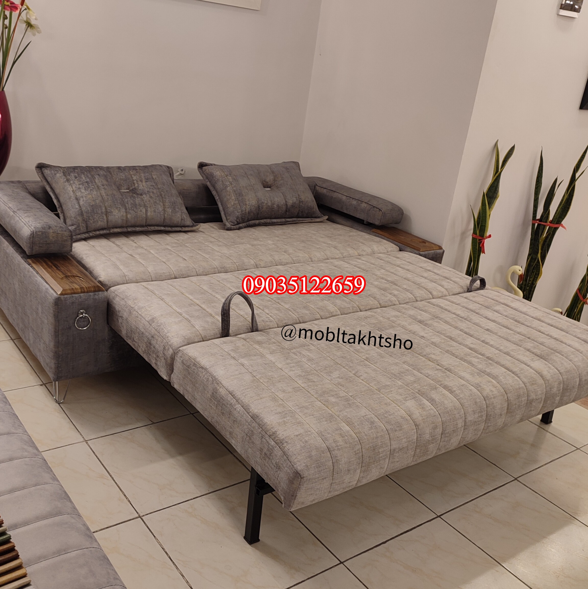 مبل تختخوابشو دونفره (پس کرایه)