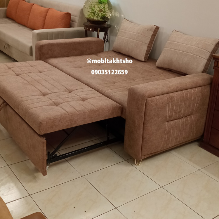 مبل تختخوابشو دونفره جدید کاناپه تختشو تک
