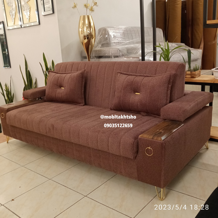 مبل تخت خوابشو دو نفره با پارچه درجه یک (پس کرایه)