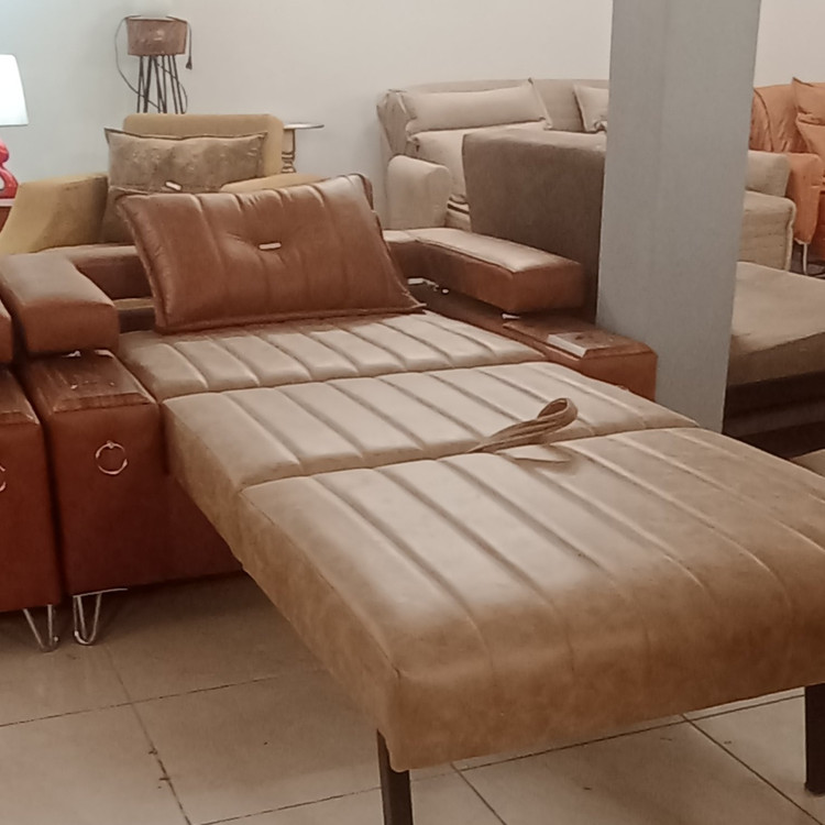 کاناپه تک نفره تختشو مبل تختخوابشو تختخواب شو جدید رنگ قهوه ای