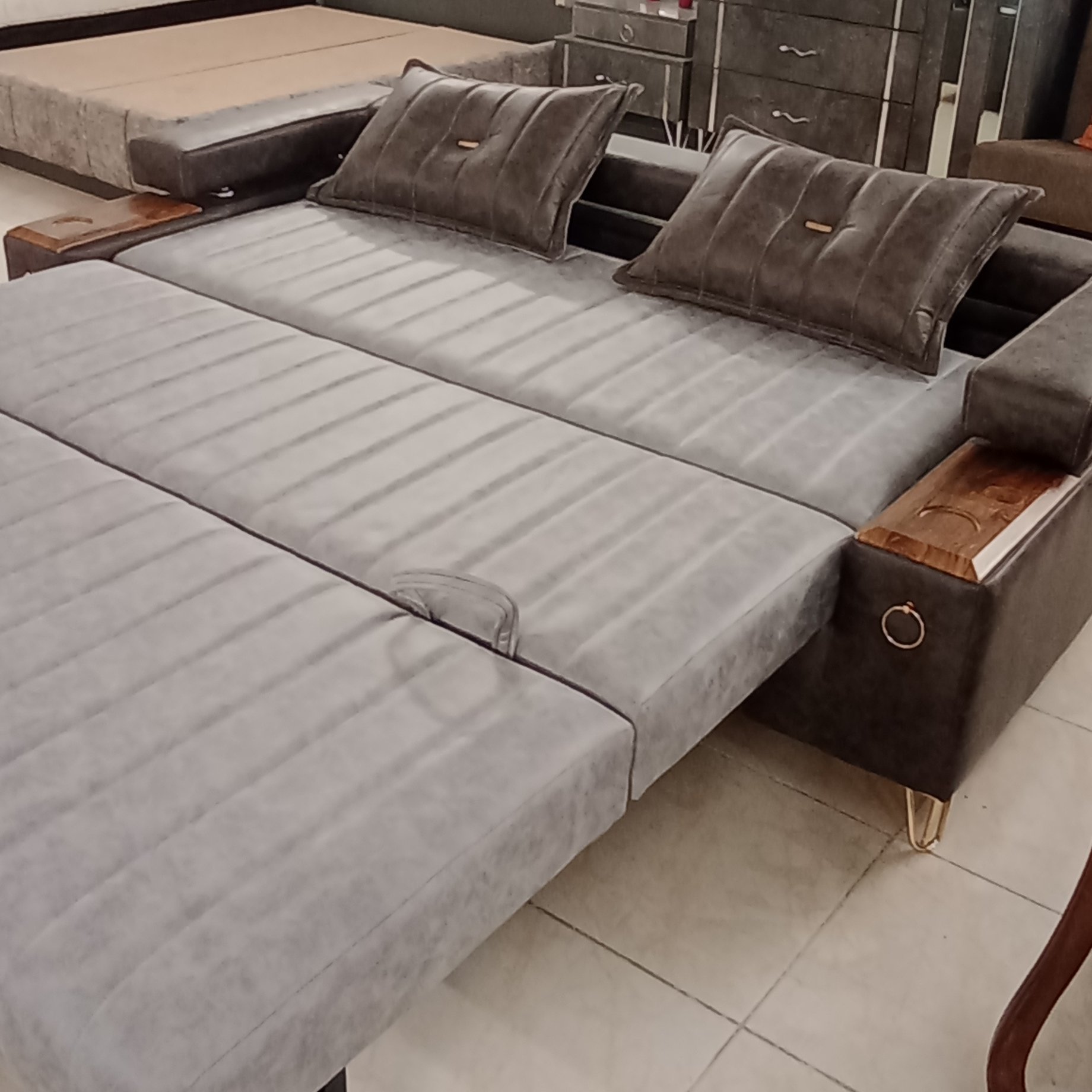 مبل تختخوابشو دونفره مدل لاوسکی کاناپه تخت خواب شو جدید عرض 160 (پس کرایه)